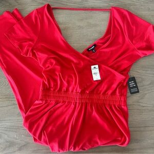 Express Bold Scarlet Jumpsuit